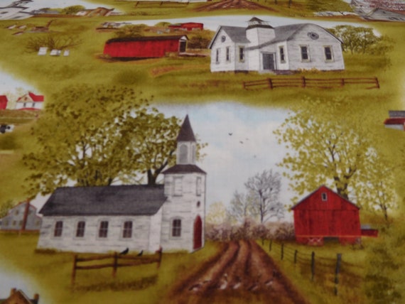 Elizabeth/'s Studio Amazing Grace Scenic Green 100/% cotton fabric by the yard