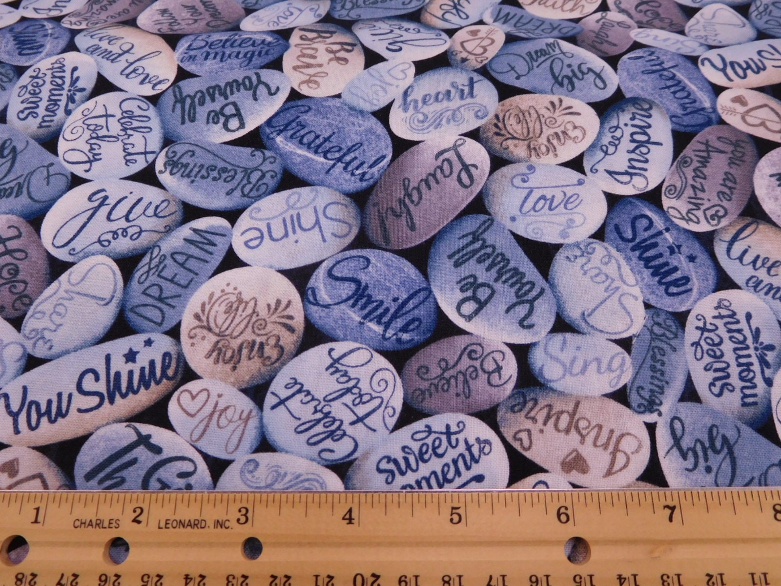 1309 Inspirational Stones Fabric By the Yard Timeless Etsy