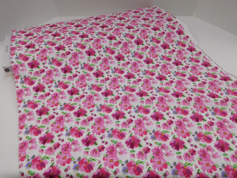 980 Serendipity Watercolor Floral Fabric Fabric By the Yard Etsy