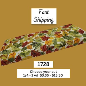 1728 Timeless Treasures Cream Metallic Fall Leaves 100% Cotton Fabric for Thanksgiving Decor, Quilting, Home Accents and Gifts