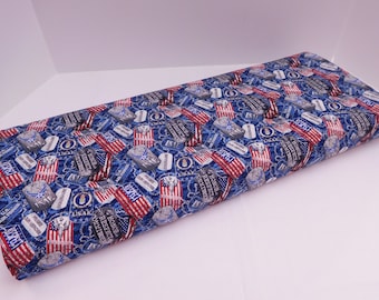 1109 US Air Force Fabric; military cotton fabric by the yard; Sykel, fat quarters, small fabric cuts, patriotic air force dogtags fabric