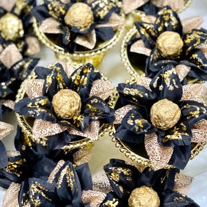 Luxurious Black And Gold Wedding/Anniversary Favors for Guests Personalized Bridal Shower Favors Engagement Decoration Birthday Party Favors