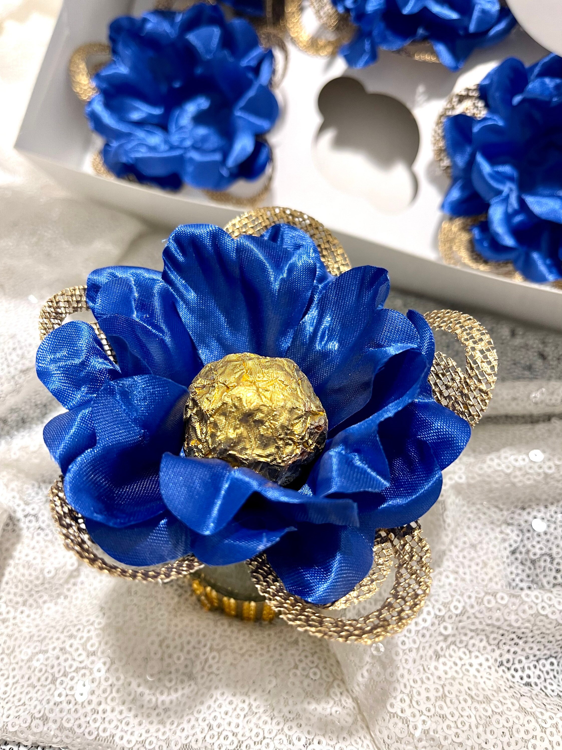 Monogram Flower Trinket Bowl - Luxury S00 Blue