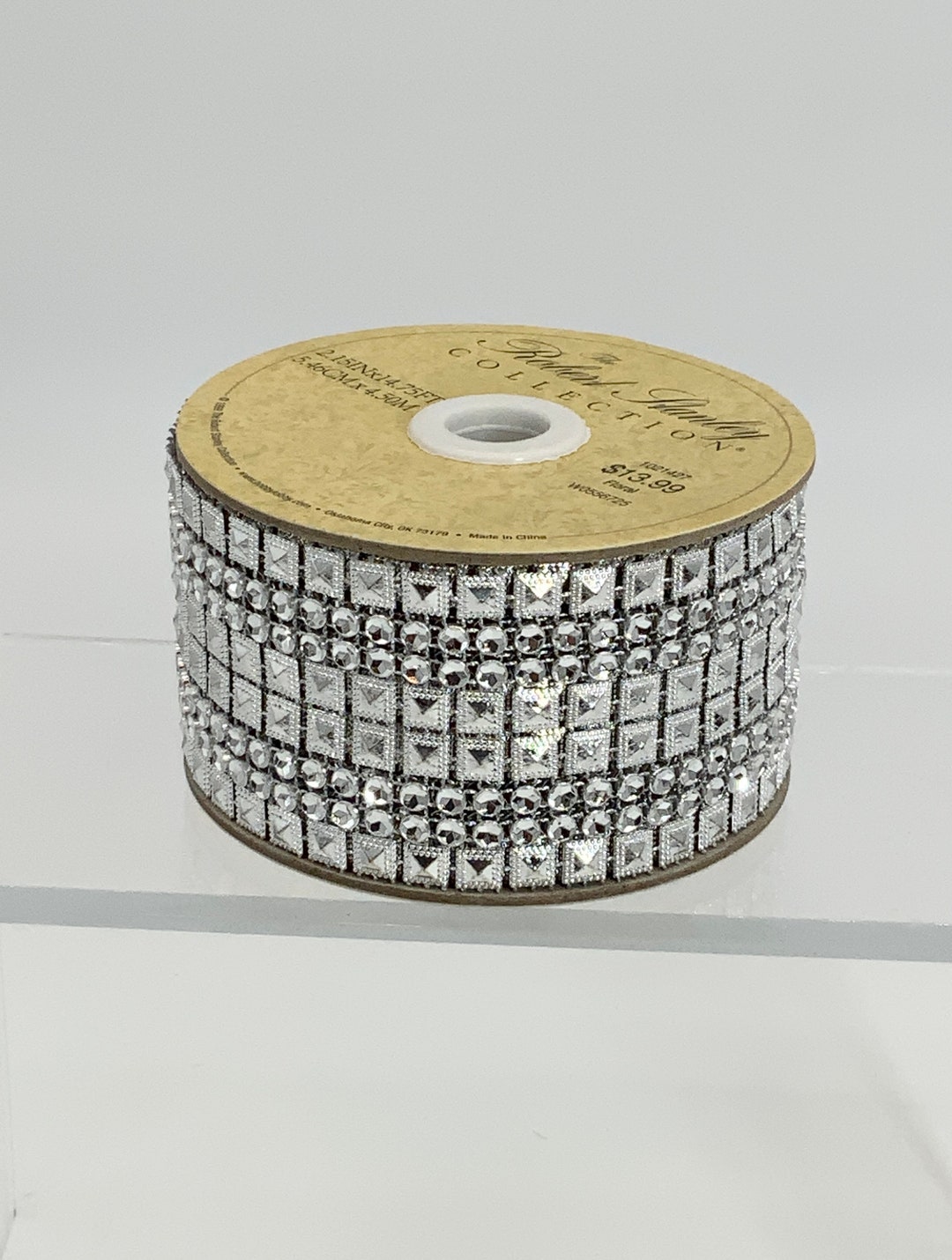 Silver Rhinestone Ribbon - DIY Glam Decor, Floral Wreath Supply - Etsy