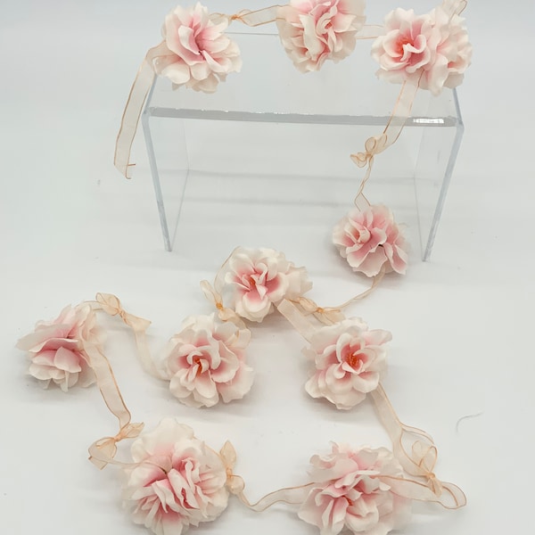 Flower Garland Blush Flower Garland Off White Decorative Floral Garland Artificial Flower Garland Wedding Decor Floral Wreath Floral Swag