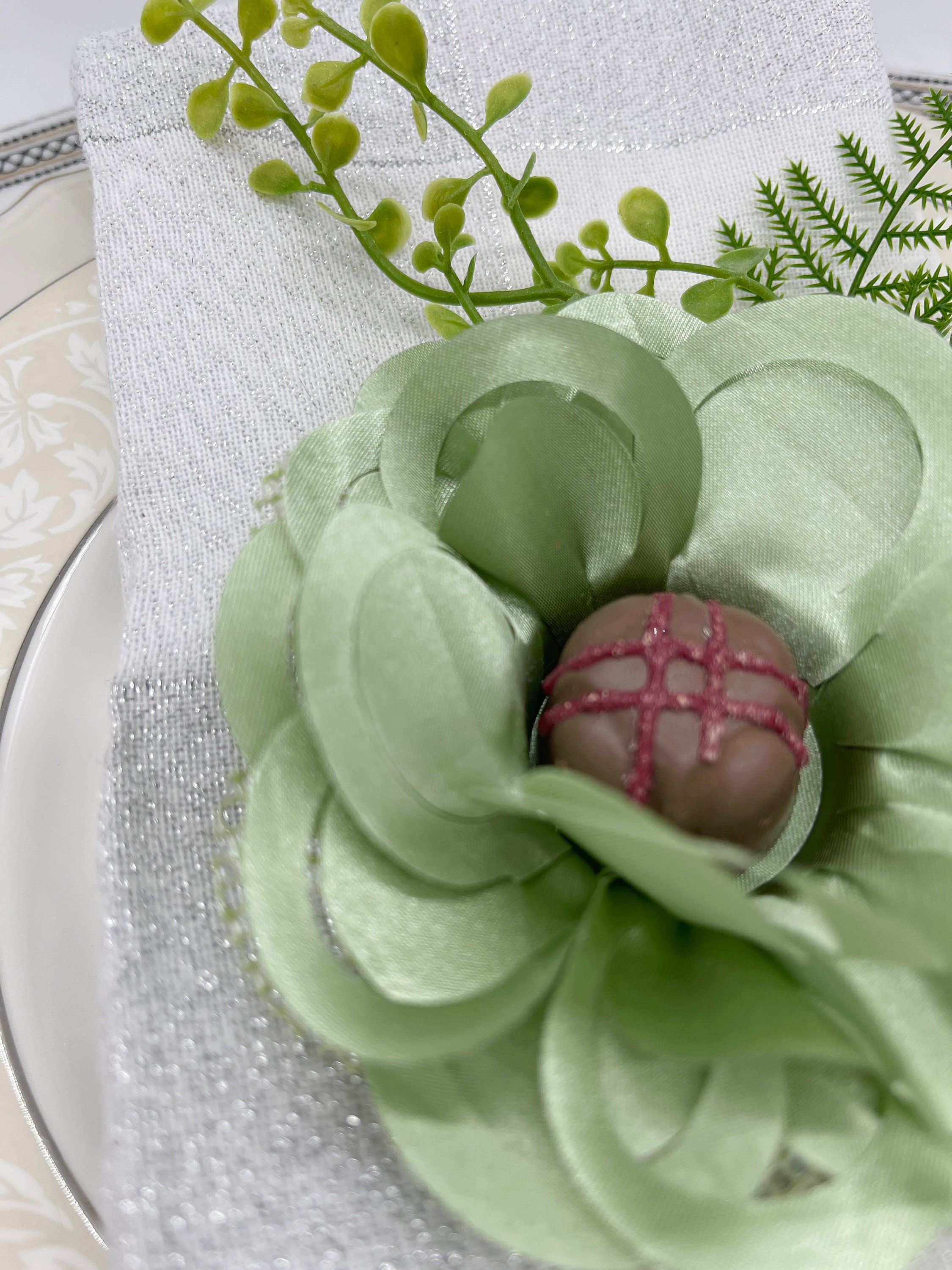 Rose Gold Wedding Decor Sage Flowers Wedding Party Table Decoration