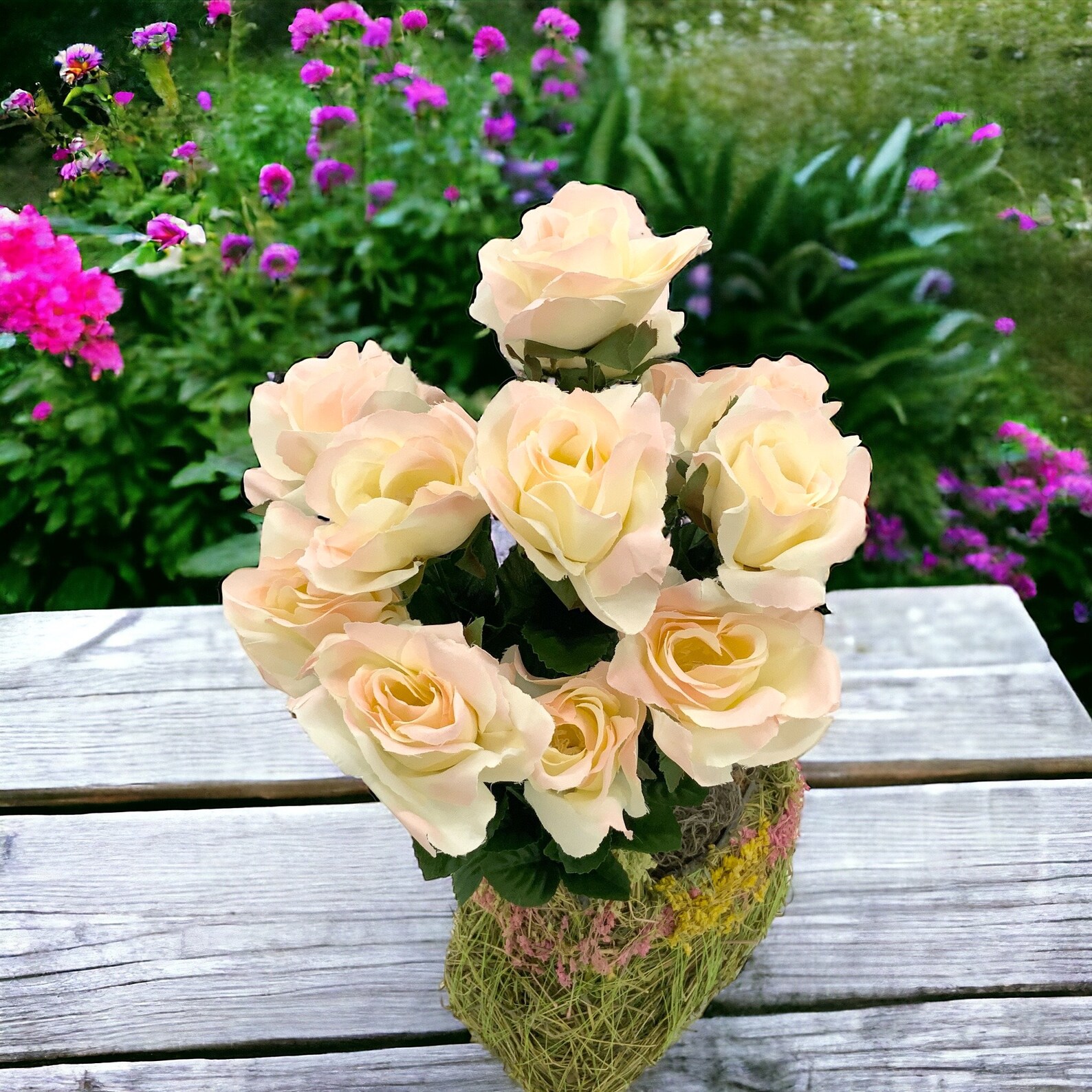 Pink Roses Bundle Blush Pink Silk Rose Bouquet, 14 Stems – Wedding, Home Decor (bls.001 ...