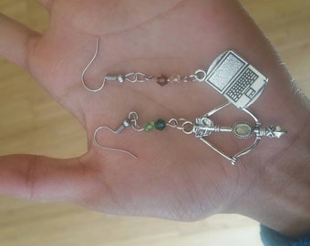 DC Green Arrow - Olicity - Oliver Queen and Felicity Smoak Inspired Earrings
