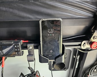 Soporte para teléfono con riel en T