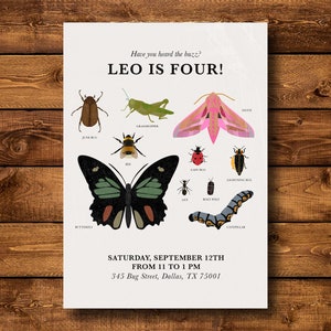 Insect Party Invitation | Bug Birthday Invite | Digital Download | Printable