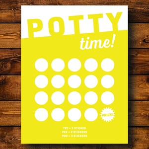 Potty Training Chart | Printable Potty Chart | Training Chart | Toddler Chart | Instant Download