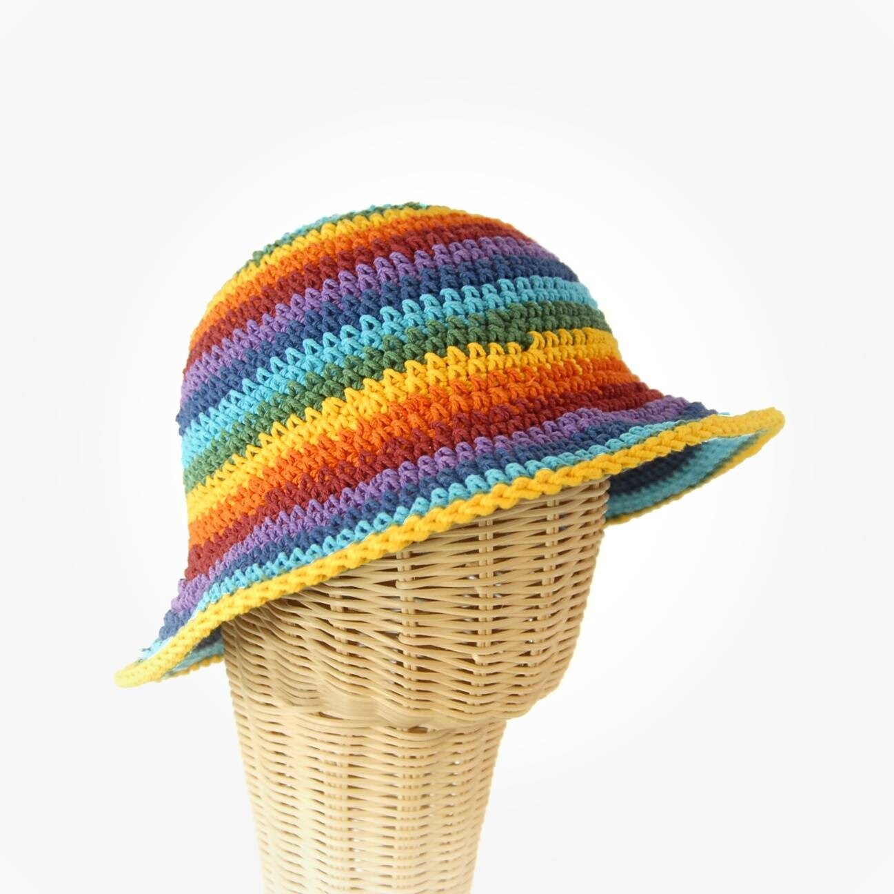 Kids RAINBOW Hat Handmade 100% Cotton 