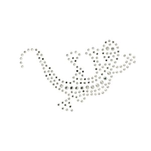 Puede incluir: Un diseño de lagarto o gecko de strass plateado, perfecto para añadir un toque de brillo a manualidades, ropa o decoración del hogar.