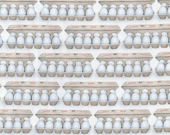 Baumwoll Eier Eierkarton nähen, Eierspeise, Hühner, Frühstücksei, Rührei, Patchworkstoff, Stoff, 0,50m
