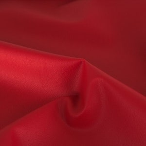 Leder ROT Kunstleder, uni, nähen, 637, Stoff, 0,30m, Stoff