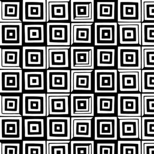 Tessuto di cotone a quadri bianchi e neri – quadrato, rettangolo, rombo, effetto 3D, cucito, tessuto patchwork, decorazione, tessuto 0,50 m