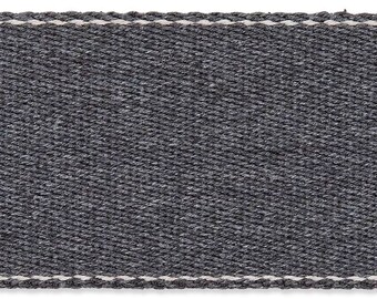 Prym Gurtband 40 mm grau – Taschengurtband Upcycling, Meterware für Taschenriemen, Rucksackgurt, Schultergurt, Gürtel, 0,5 m
