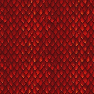 Baumwollstoff „Dragon Scales Red“ – roter Drachenschuppen-Stoff mit Drachenhaut-Muster, ideal für Fantasy, Cosplay & Nähideen, 0,3 m