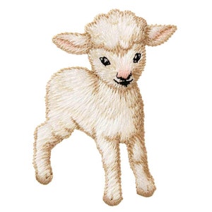 Stryklapp av lamm, får, litet djur, ungt djur, lapp, stryklapp, sytillbehör, för strykning