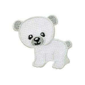 Bügelbild KLEINER EISBÄR, Bär, Bärchen, Patches, Flicken, zum aufbügeln, Nähzubehör, Nähzutaten