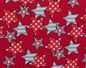 Cotton stars star, stars, dots, stripes, angels and devils, Steinbeck, cotton fabric, fabric, sewing, 0.50 m