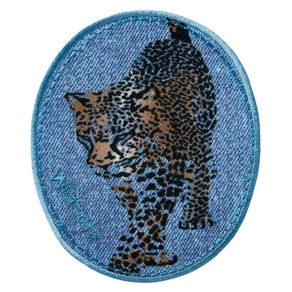 Reparation De Jeans Leopard Chat Predateur Chat Animal Etsy France