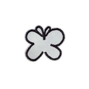 Parche termoadhesivo de mariposa, reflectante, para chaquetas y bolsos, 4,4 x 4,5 cm