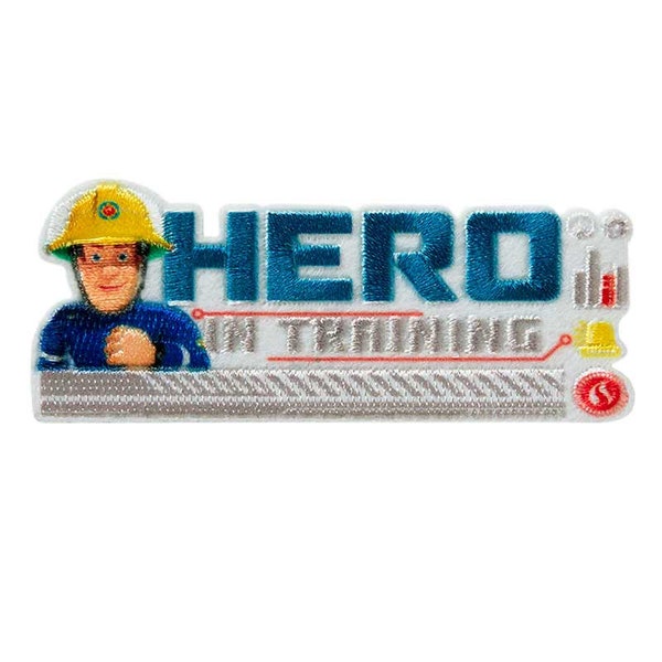 Fireman Sam© Hero in Training, Feuerwehrmann, Sam, LOGO, Lizenz, Bunt, Midi, Feuerwehr, Fahrzeuge, Patches, Bügelbild, Aufbügler, Flicken