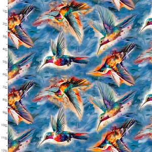 Cotton hummingbirds, birds, nature, sewing, patchwork fabric, fabric, 0.50 m