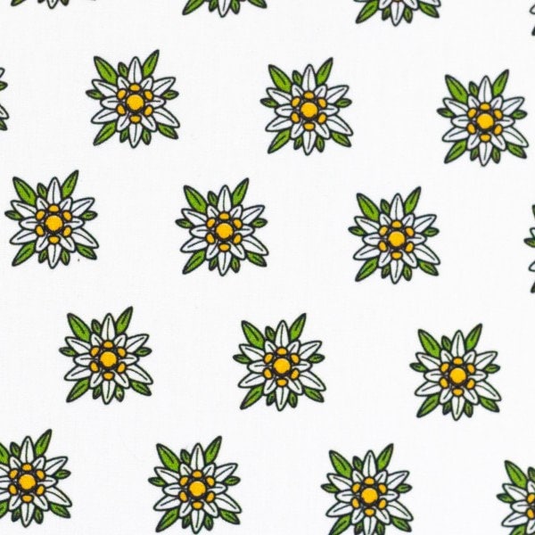 Cotton EDELWEISS, Alpine Edelweiss, EDELWEISS, ALPEN, Alpenglühn, sewing, woven fabric, patchwork fabric, fabric, 0.30 m