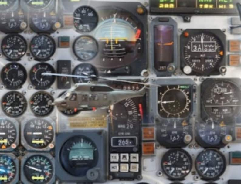 Pilot, Jersey, COCKPIT, Hubschrauber, Helikopter, Baumwolle, Stoff, 0,50m Bild 1