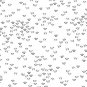 Cotton butterflies metallic small fine butterflies, butterfly, moth, silver, sewing, patchwork fabric, fabric, woven fabric, 0.50 m