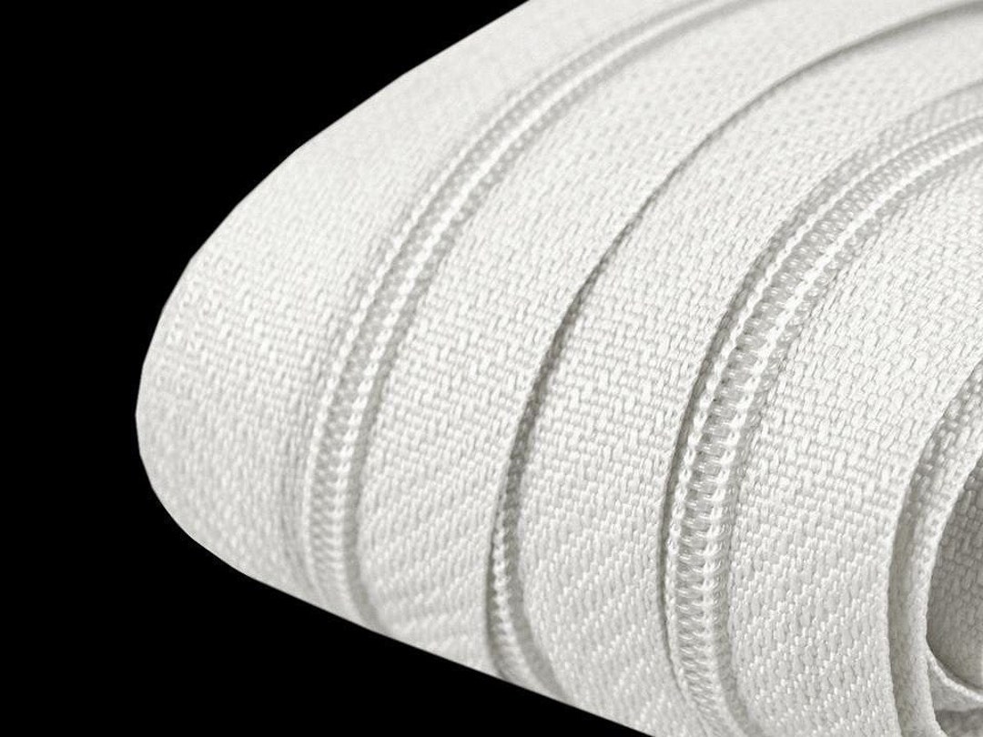 Metallized 1 M Zipper White 3 Zippers, Endless Zipper, Zipper, Zip Fastener, Zip, Zipper, Sewing