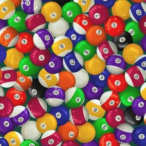 Peut inclure: Une image en gros plan d'une collection de boules de billard, chacune avec un numéro et une couleur différents. Les boules sont disposées de manière aléatoire, créant une composition visuellement attrayante et dynamique.