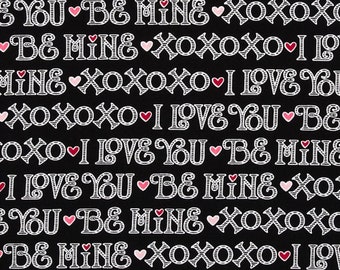 Baumwolle I Love You Be-Mine, Liebe, LOVE, Herz, Patchworkstoffe, Stoff, nähen, 0,50m