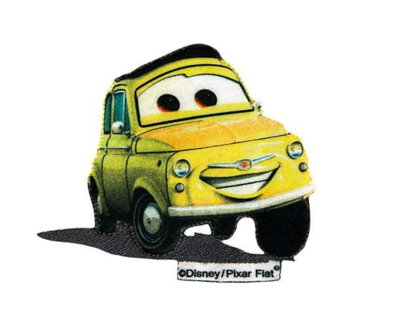 Cars©, Luigi, Car, Yellow, License, Vehicles, Car, Car, Comic, Walt Disney, Pixar, License, Patches, Ironing Image, Ironon, Iron on image 1