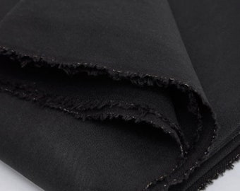 CANVAS BLACK Fargo Cotton SCHWARZ von Mind the Maker, Einfarbig, nähen, Baumwolle, Stoff, 0,30m