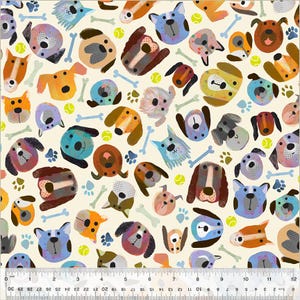 Katoenen stof honden poten botten Fur ever Friends Windham Fabrics patchwork stof naaien tassen kussens stof per meter 0,5 m