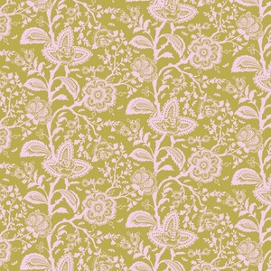 Cotton flowers roses tendrils, HAZELNUT, Floral, Parisville, Deja Vu, Tula Pink, patchwork fabric, sewing, fabric, from 0.50 m