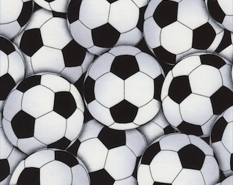 Katoenstof, voetballen, sport, patchworkstof, geweven stof voor quilts, tassen, kussens, Tijdloze Schatten, 0,5 m