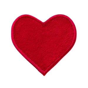 Bügelbild Herz Rot – Mono Quick, Patch zum Aufbügeln, Aufnäher, Applikation zum Aufbügeln oder Aufnähen, Kleidung und Tasche verzieren