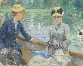 Baumwolle Berthe Morisot Summer's day, The National Gallery, London, Sommertag, Kunst, nähen, Panel, Patchworkstoff, Stoff, 0,89 m x 1,10 m