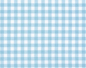 Cotton Vichy checks, checks, blue white, Sevenberry Petite, patchwork fabric, sewing, fabric, 0.50 m