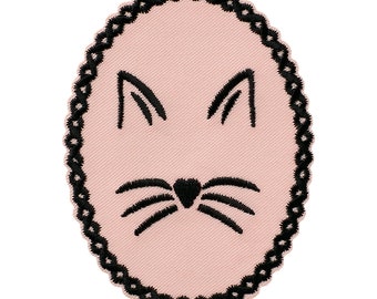 Toppa per jeans a forma di gatto, toppa termoadesiva, toppe, toppe termoadesive, applicazioni, toppe, 1 pezzo