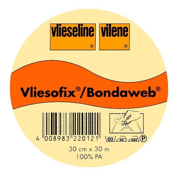 Vliesofix Bondaweb Vlieseline, nähen, Bügelbild, Nähzubehör, zum applizieren/aufbügeln, Patches, Applikation,Trägerfolie, Freudenberg, 0,50m