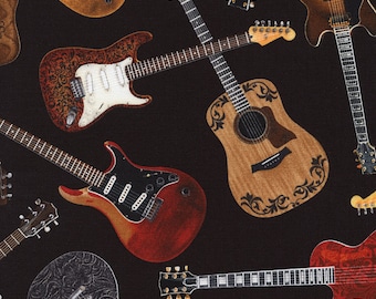 Cotton guitar western guitar, sewing, cotton fabric, patchwork fabric, fabric, 0.50 m