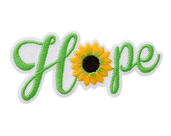 Image thermocollante Hope tournesol, patch, coudre, patch