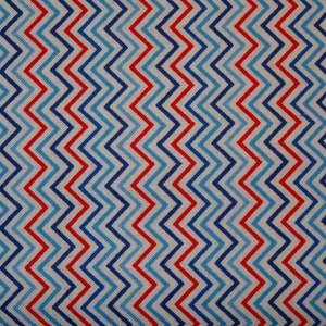 Baumwolle Zick Zack Chevron, Maritim, weiß, nähen, Patchworkstoff, Stoff, 0,32m Bild 3