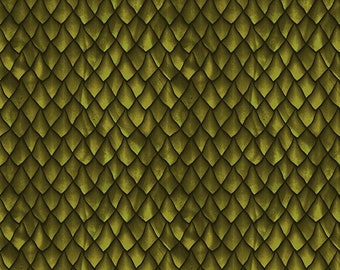 Cotton dragon scales, dragon, dragon, dragon skin, scales, armor, scale armor, green, patchwork fabric, fabric, 0.30 m