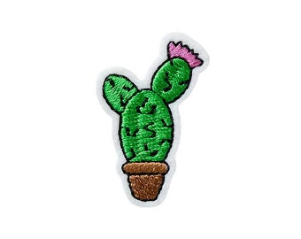 Cactus fleuri, cactus, famille des cactus, fleur, écusson, appliqué, thermocollant, à coudre, écussons, transferts thermocollants, écussons